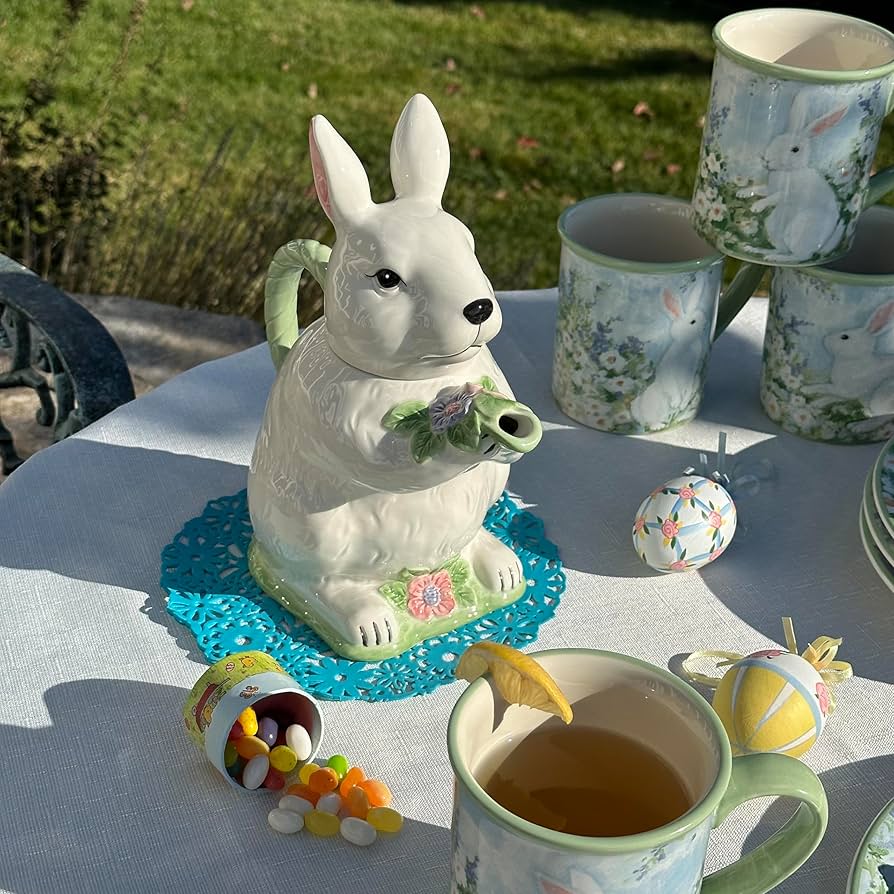 アメリカ キッチン用品 イースターバニープレゼント♡ Amazon.com | Certified International Easter Morning 3-D